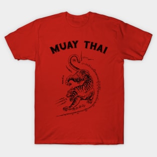 Muay Thai Tiger Sak Yant Tattoo Kickboxing Thailand T-Shirt